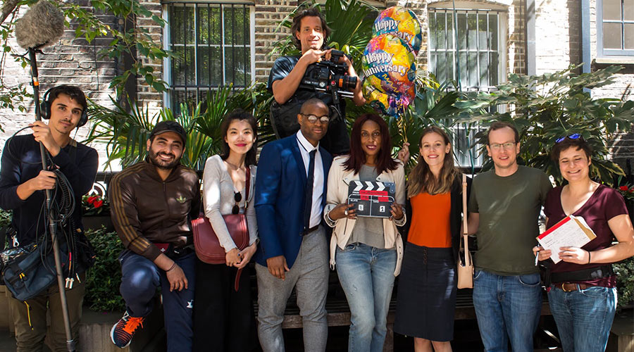 Mo Abudu with fellow students at London Film School in August