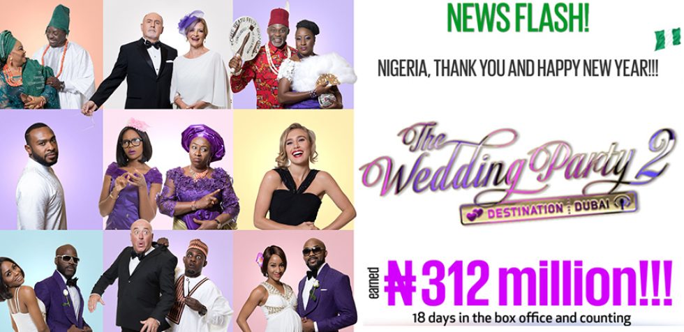 Wedding Party 2 shines at Nigerian box office with post-festive season total of N312 million